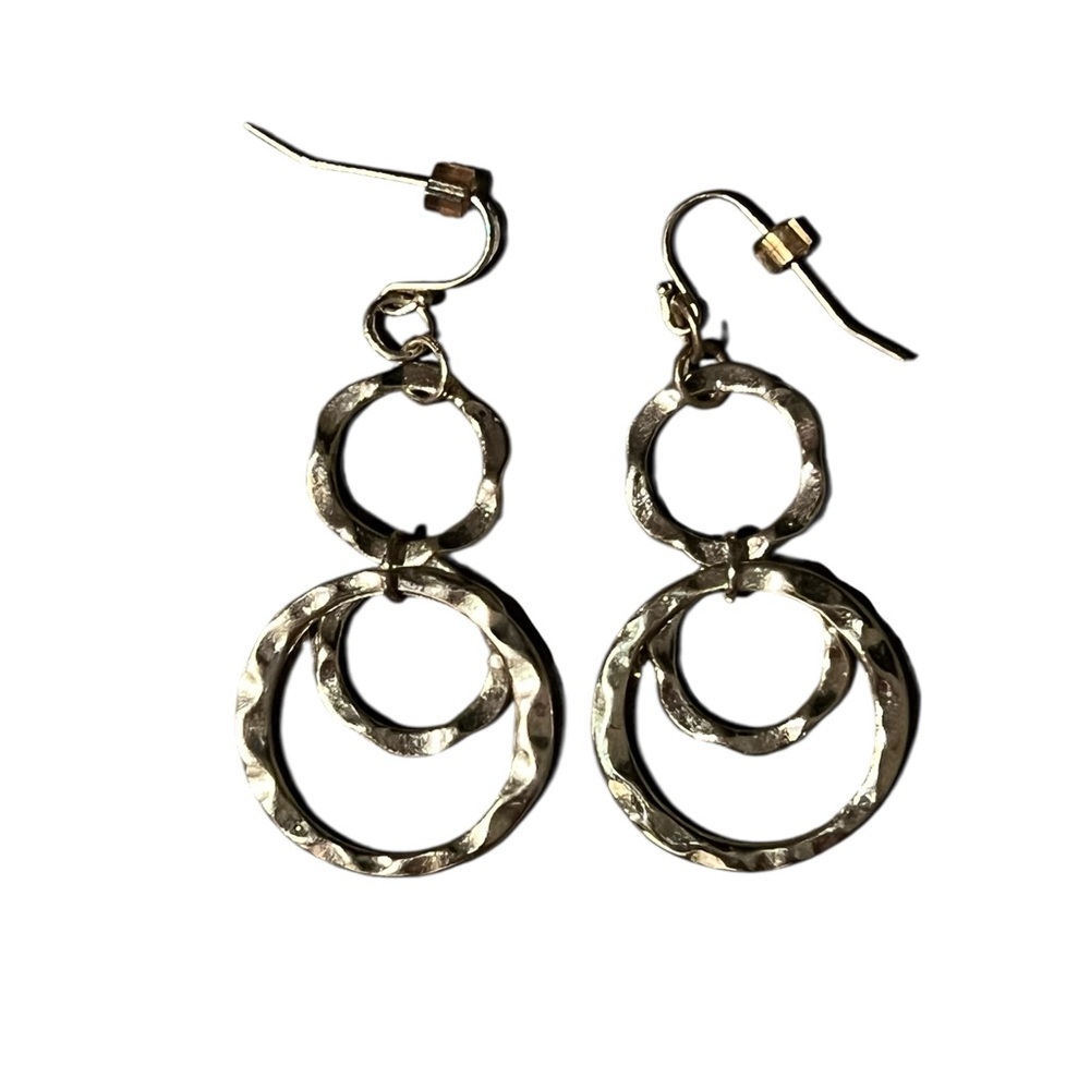 Chico’s Gold Dangle Hoop Earrings